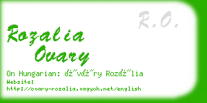 rozalia ovary business card